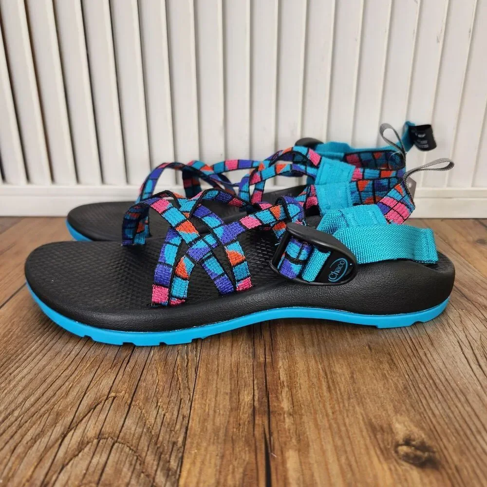 Chaco ZX/1 Ecotread Kids Sz 5 M Break Teal Hiking Beach Strappy Sandals J180264